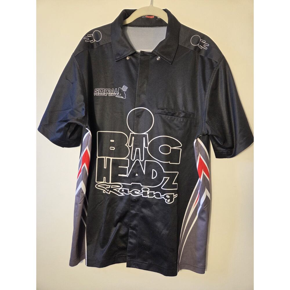 Big Headz Racing" "SOCAL BMG Racing Pit Crew Mens M Short Sleeve Shirt